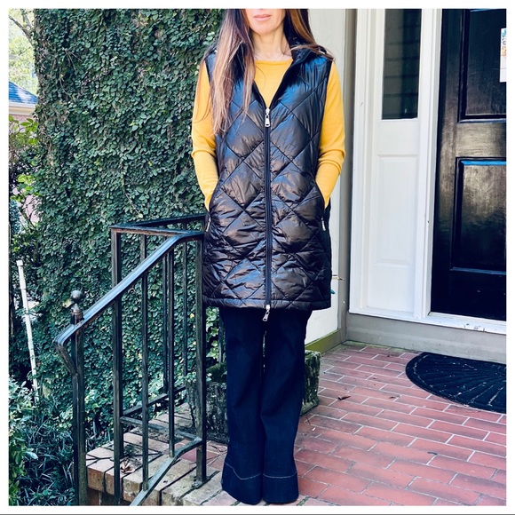 ✨LAST ONE✨Made in Italy Hottest Favorite Style Puffer long Hoodie Zip Up Vest - Picture 7 of 9